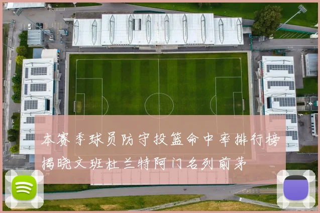本赛季球员防守投篮命中率排行榜揭晓文班杜兰特阿门名列前茅